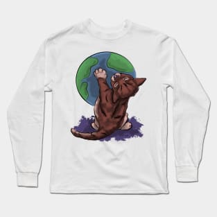 Kitten and Earth Long Sleeve T-Shirt